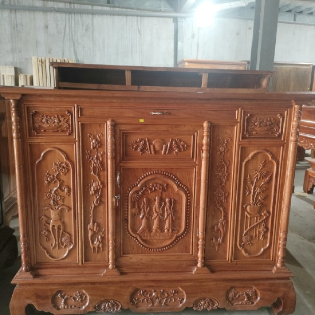 Tủ thờ gỗ hương đá thẳng 175.81.127